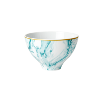 Porcelain Bowl With Marble Print in Jade  By Rice DK